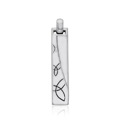 The Celtic Trinity Knot Rectangle Silver Pendant TPD3037 | Pendant | Wiccan Center