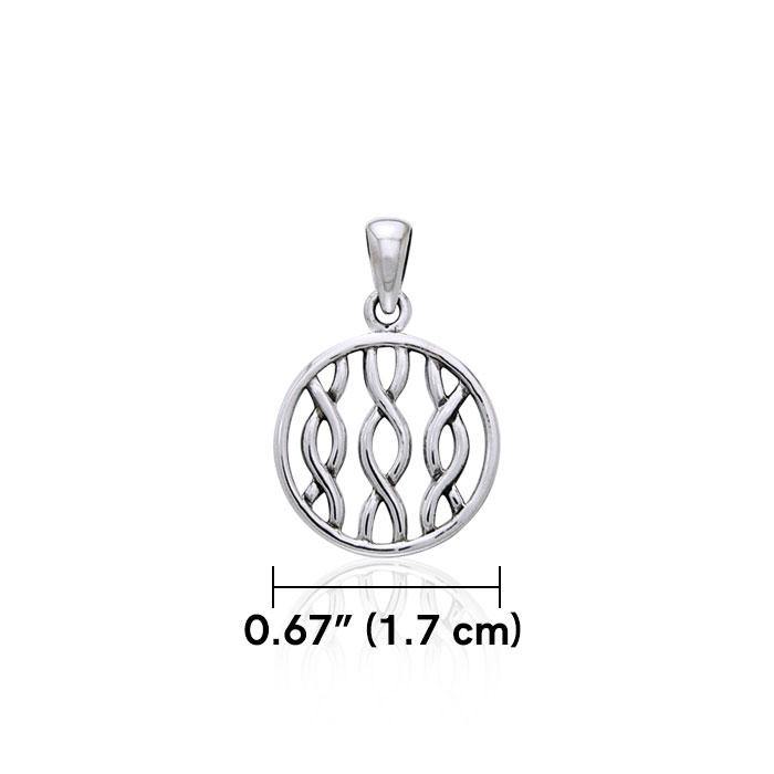 Round Celtic Knot Sterling Silver Pendant TPD3042