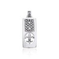 Celtic Knots Fleur De Lis Sterling Silver Pendant TPD343