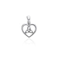Celtic Trinity Heart Sterling Silver Pendant TPD3562