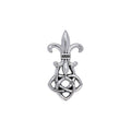 Celtic Knotwork Fleur-de-Lis Sterling Silver Pendant TPD359