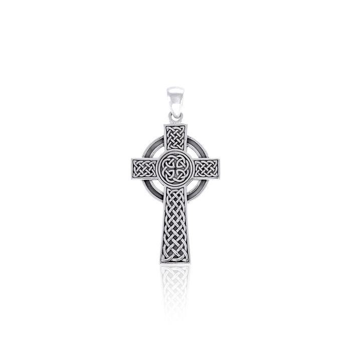 Small Celtic Cross Sterling Silver Pendant TPD3690