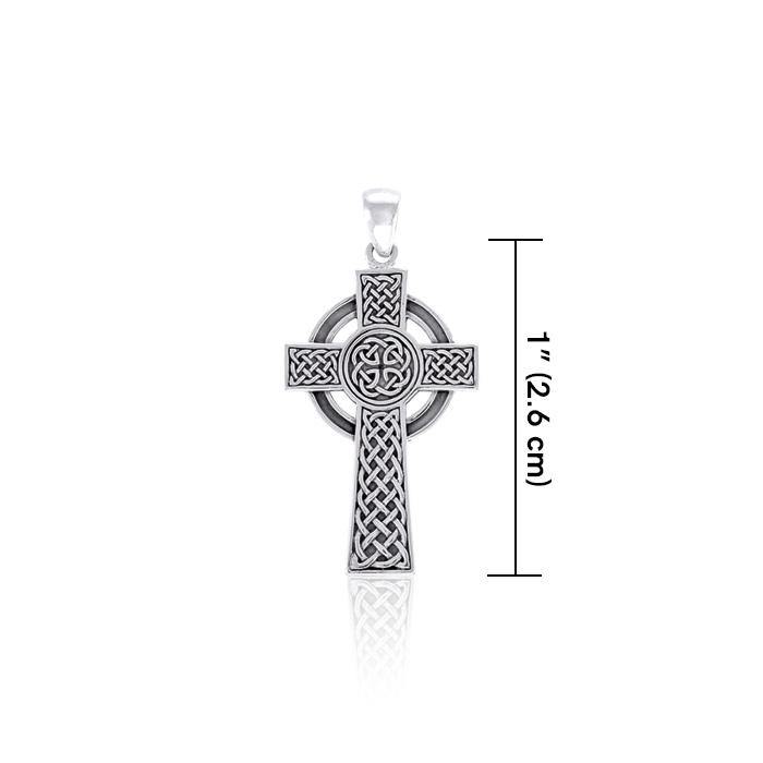 Small Celtic Cross Sterling Silver Pendant TPD3690