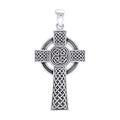 Large Celtic Cross Silver Pendant TPD3693