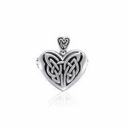 Eternal Heart Celtic Knot Sterling Silver Locket Pendant TPD3717 | Pendant | Wiccan Center