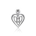 Celtic Knotwork Silver Heart Pendant TPD374