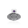 Celtic Knotwork Silver Pendant with Gem TPD377