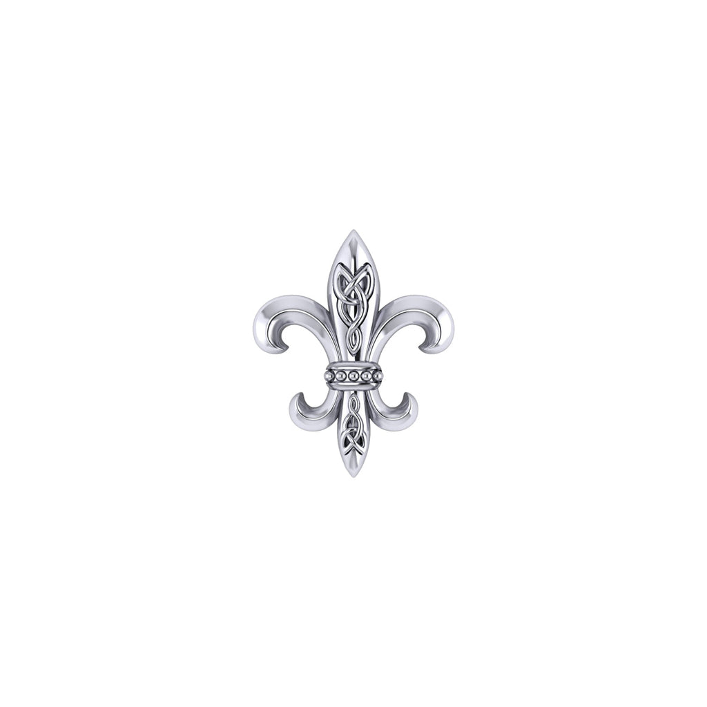 Celtic Knots Fleur De Lis Sterling Silver Pendant TPD381