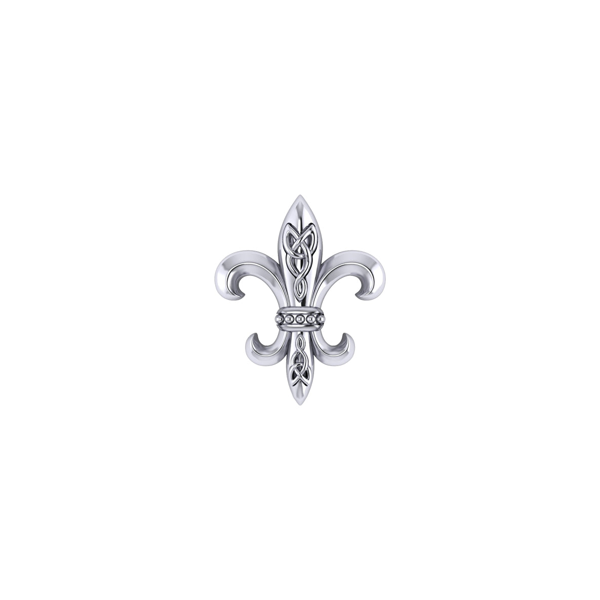 Celtic Knots Fleur De Lis Sterling Silver Pendant TPD381