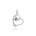 Celtic Heart with Trinity Knot Sterling Silver Pendant TPD3851