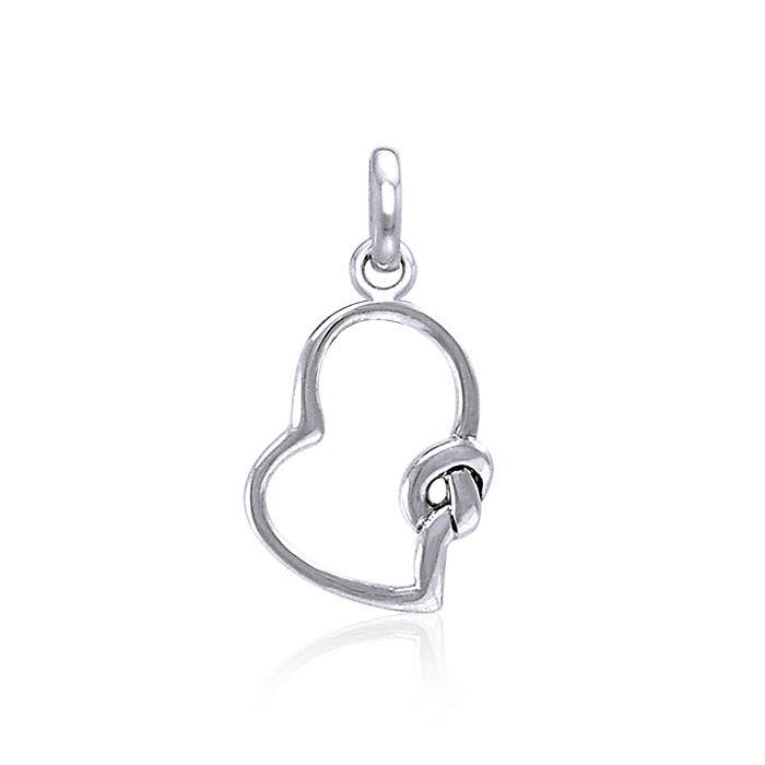 Celtic Love Heart Knot Silver Pendant TPD3854