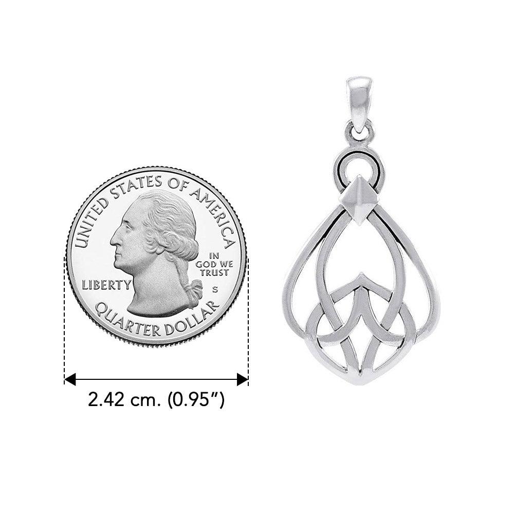 Modern Celtic Knot Sterling Silver Pendant TPD3963