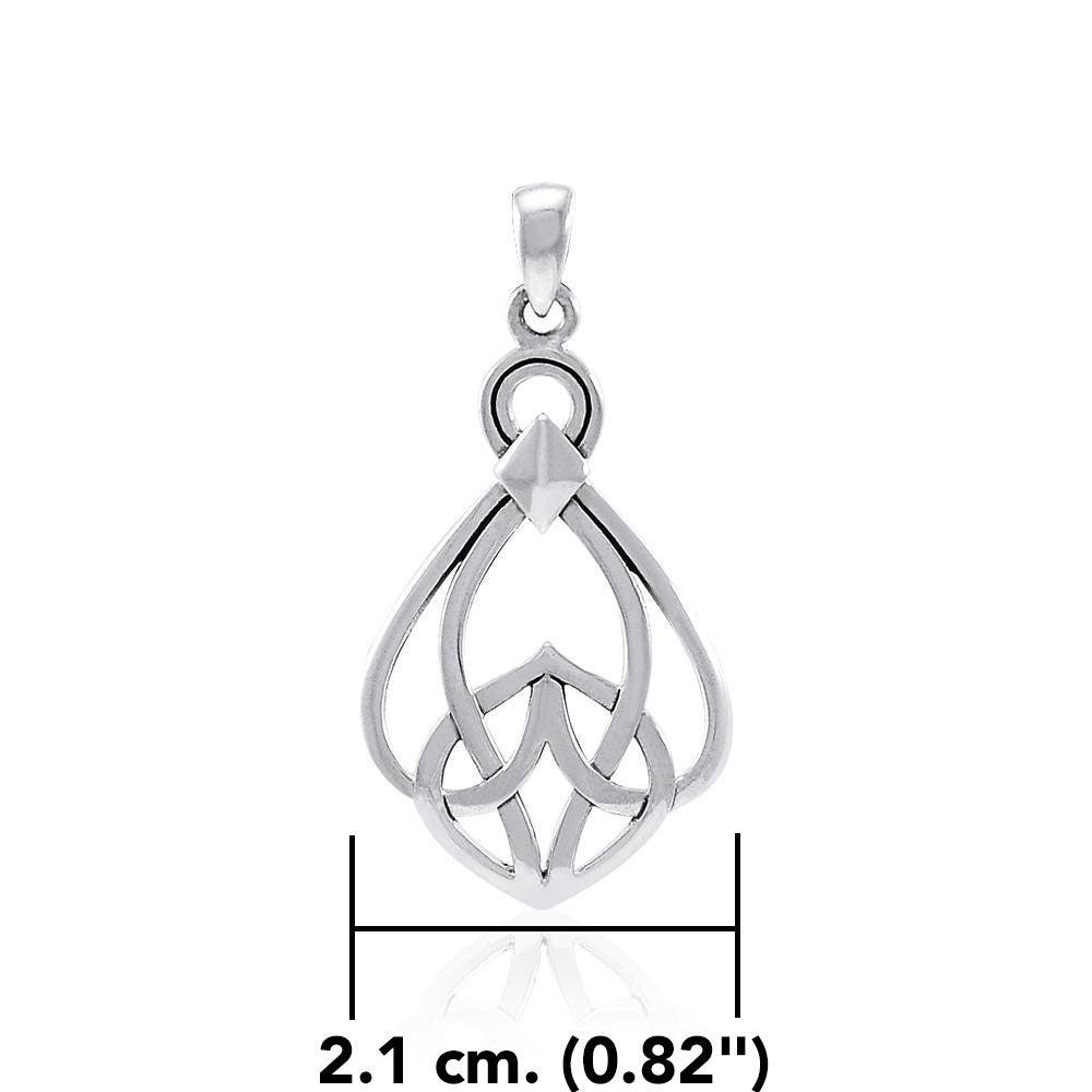Modern Celtic Knot Sterling Silver Pendant TPD3963