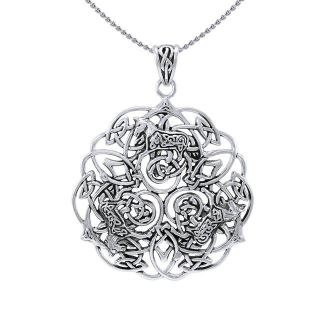 Brigid Ashwood Celtic Horses Sterling Silver Pendant TPD4003
