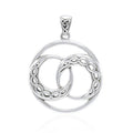 Mickie Mueller Celtic Crescent Moon Sterling Silver Pendant TPD4073