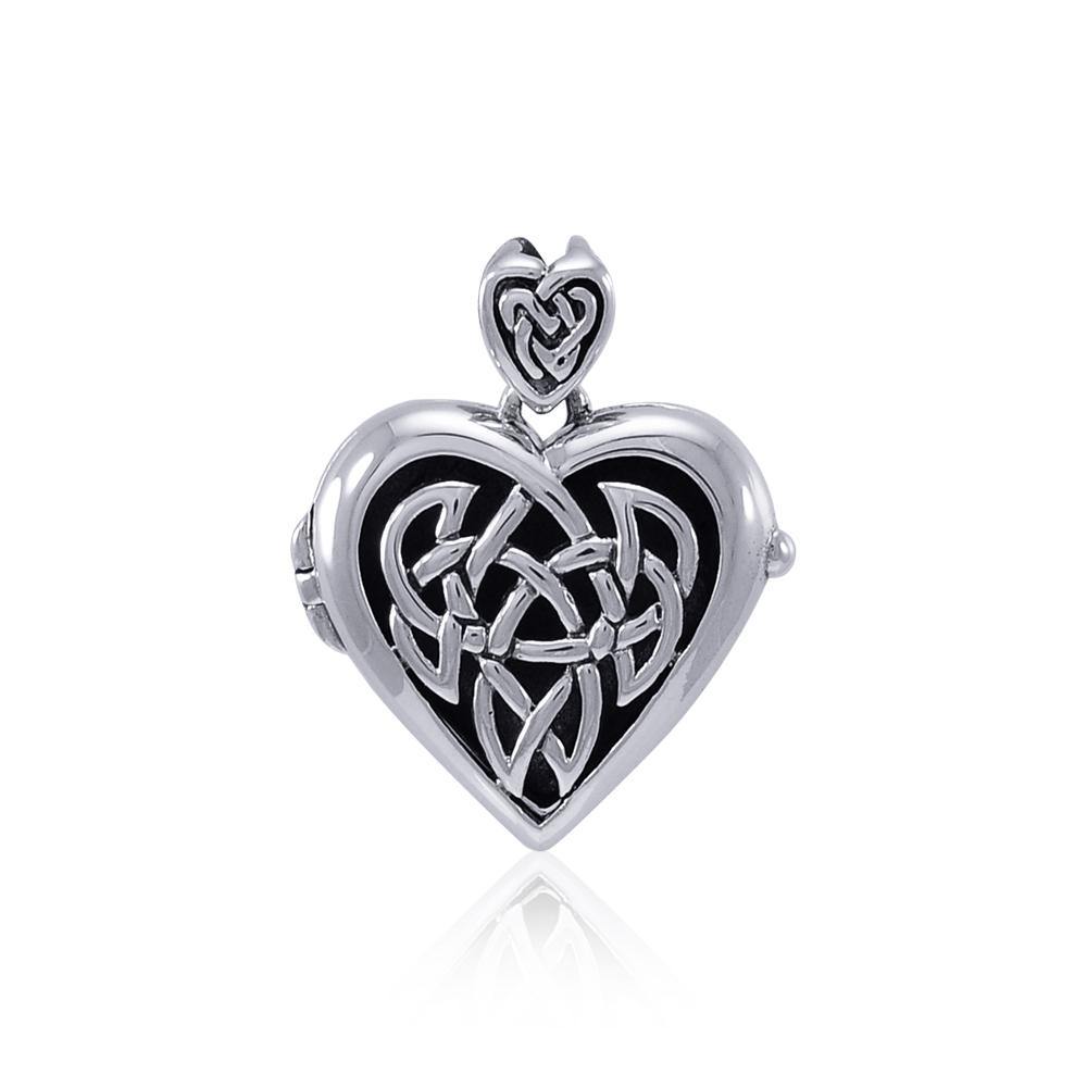 Celtic Heart Aroma Locket Sterling Silver Pendant TPD4129