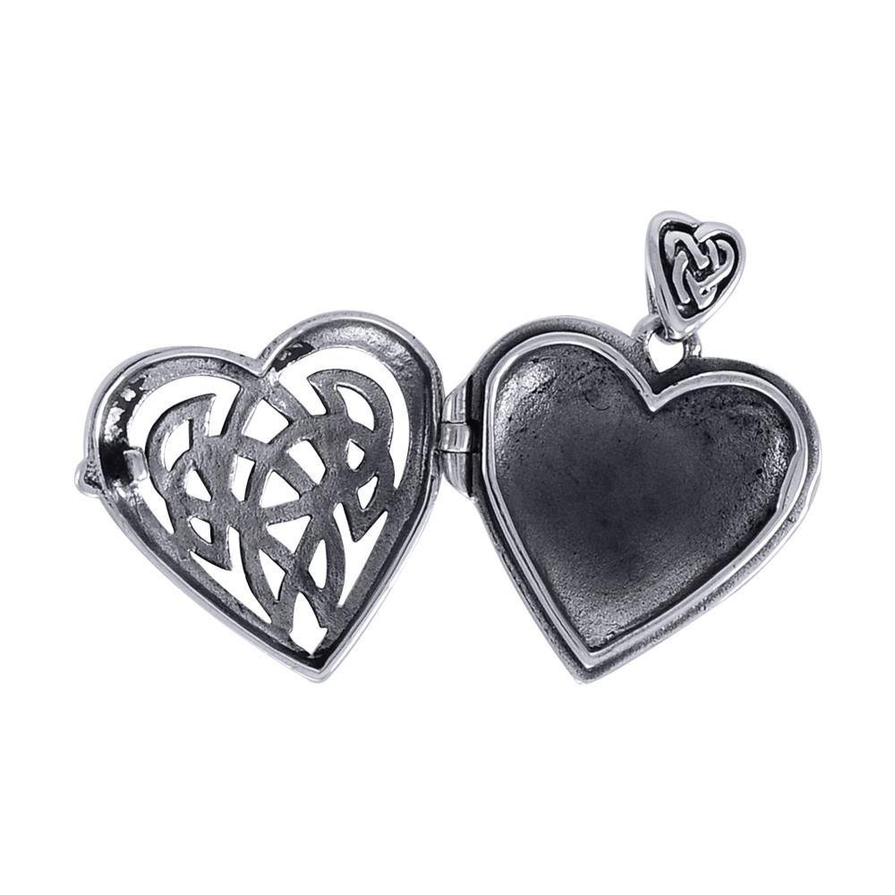 Celtic Heart Aroma Locket Sterling Silver Pendant TPD4129