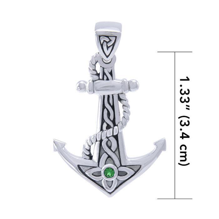 Celtic Anchor Gemstone Pendant TPD4366