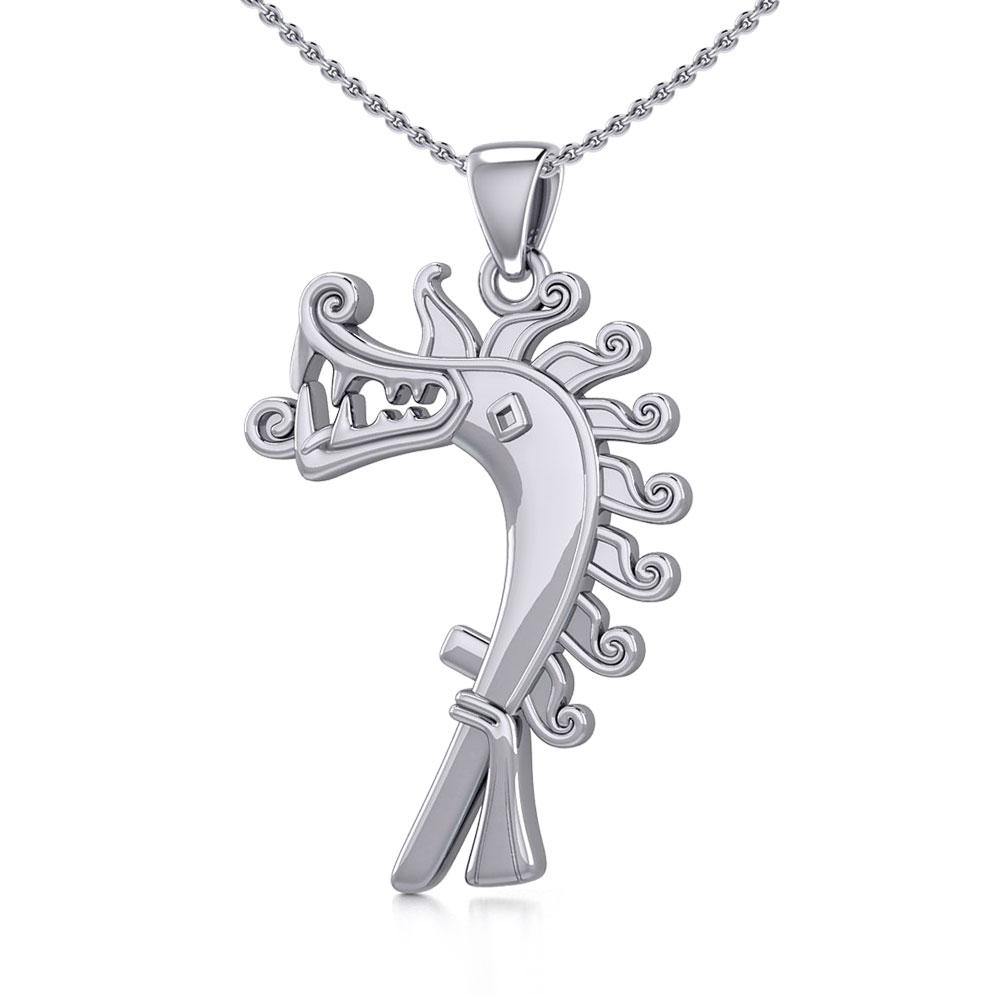 Viking Age Dragon of Birka Silver Pendant TPD4390