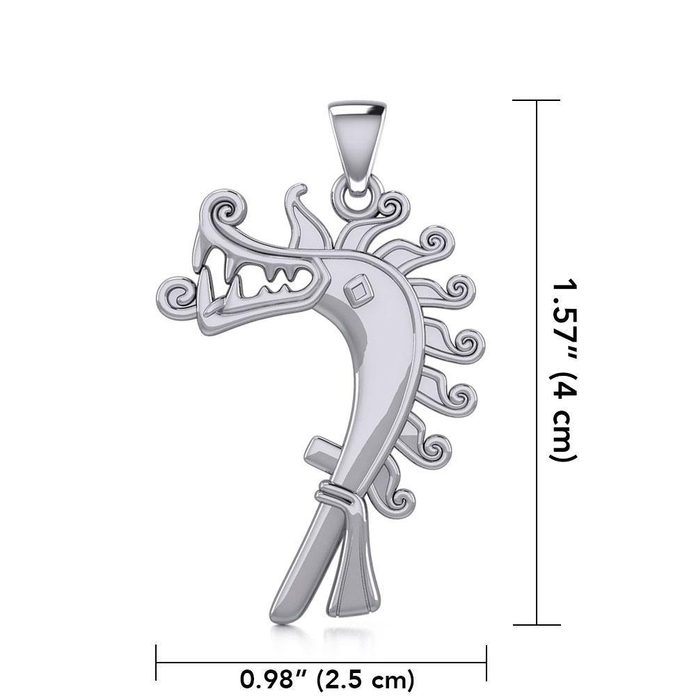 Viking Age Dragon of Birka Silver Pendant TPD4390