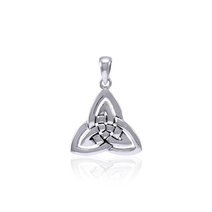Celtic Double Trinity Knot Sterling Silver Pendant TPD4633