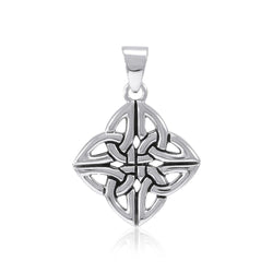 Celtic Trinity Quaternary Knot Sterling Silver Pendant TPD4636 | Pendant | Wiccan Center