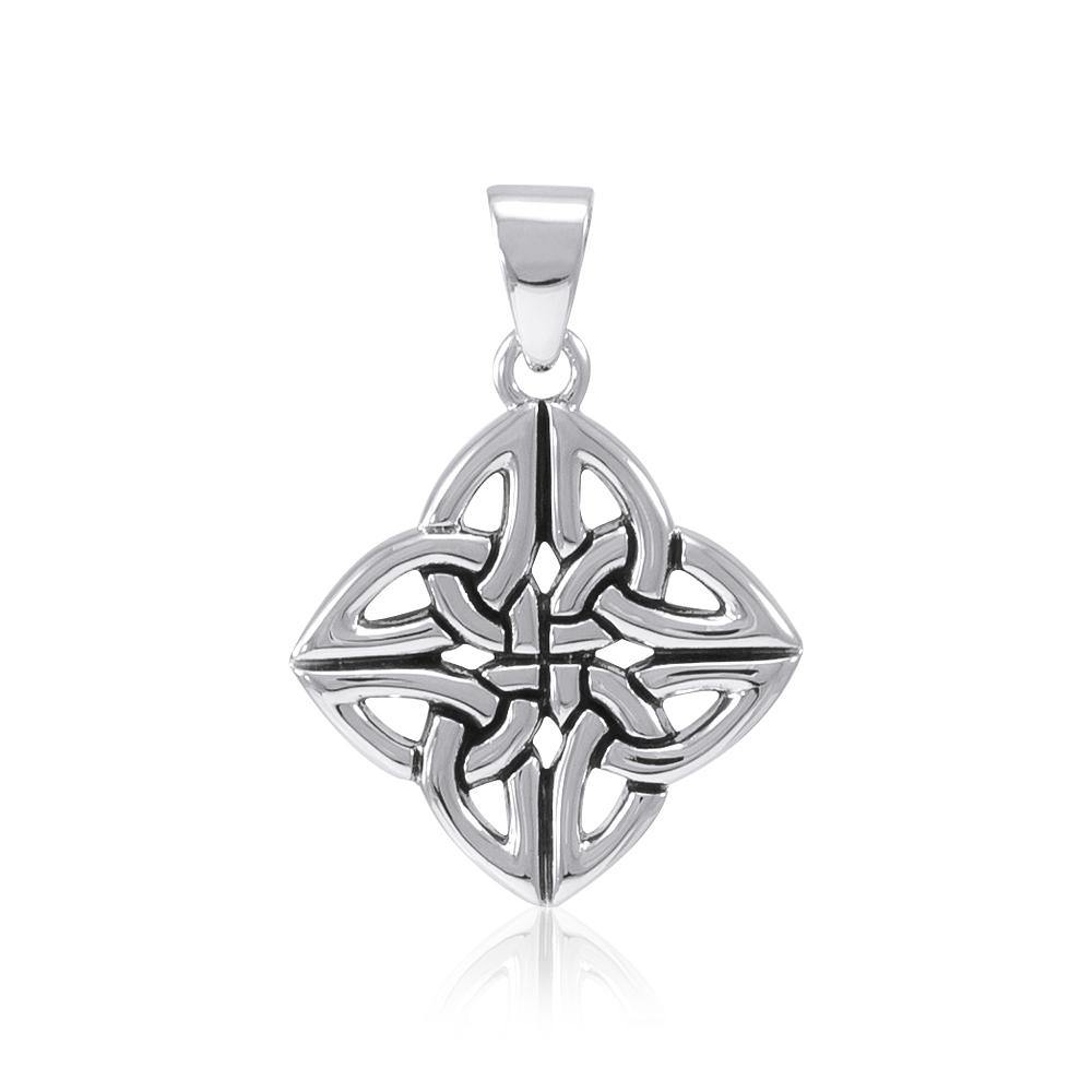 Celtic Trinity Quaternary Knot Sterling Silver Pendant TPD4636
