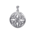 Celtic Trinity Quaternary Knot Sterling Silver Pendant TPD4637