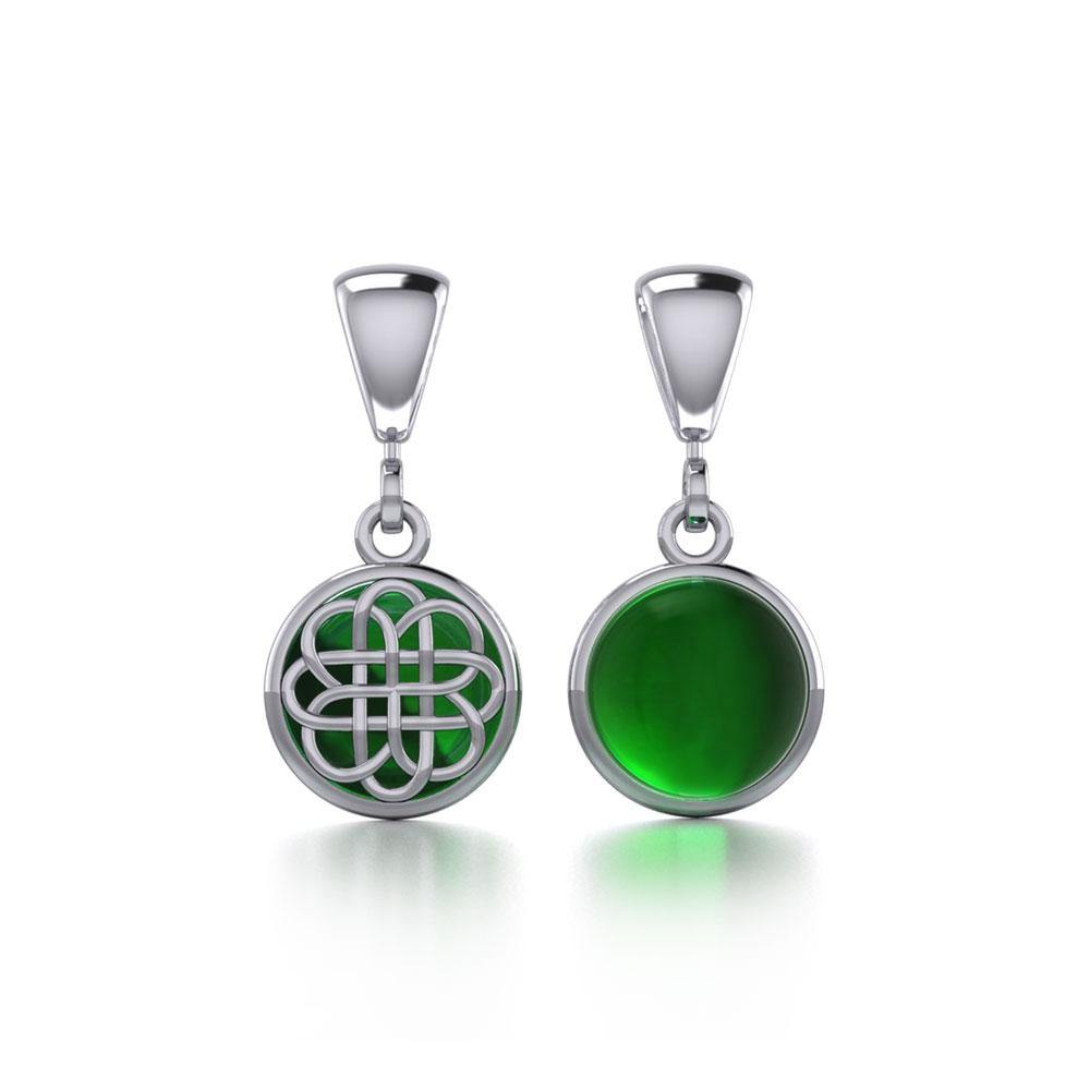 Reversible Celtic Knotwork Sterling Silver Pendant TPD475