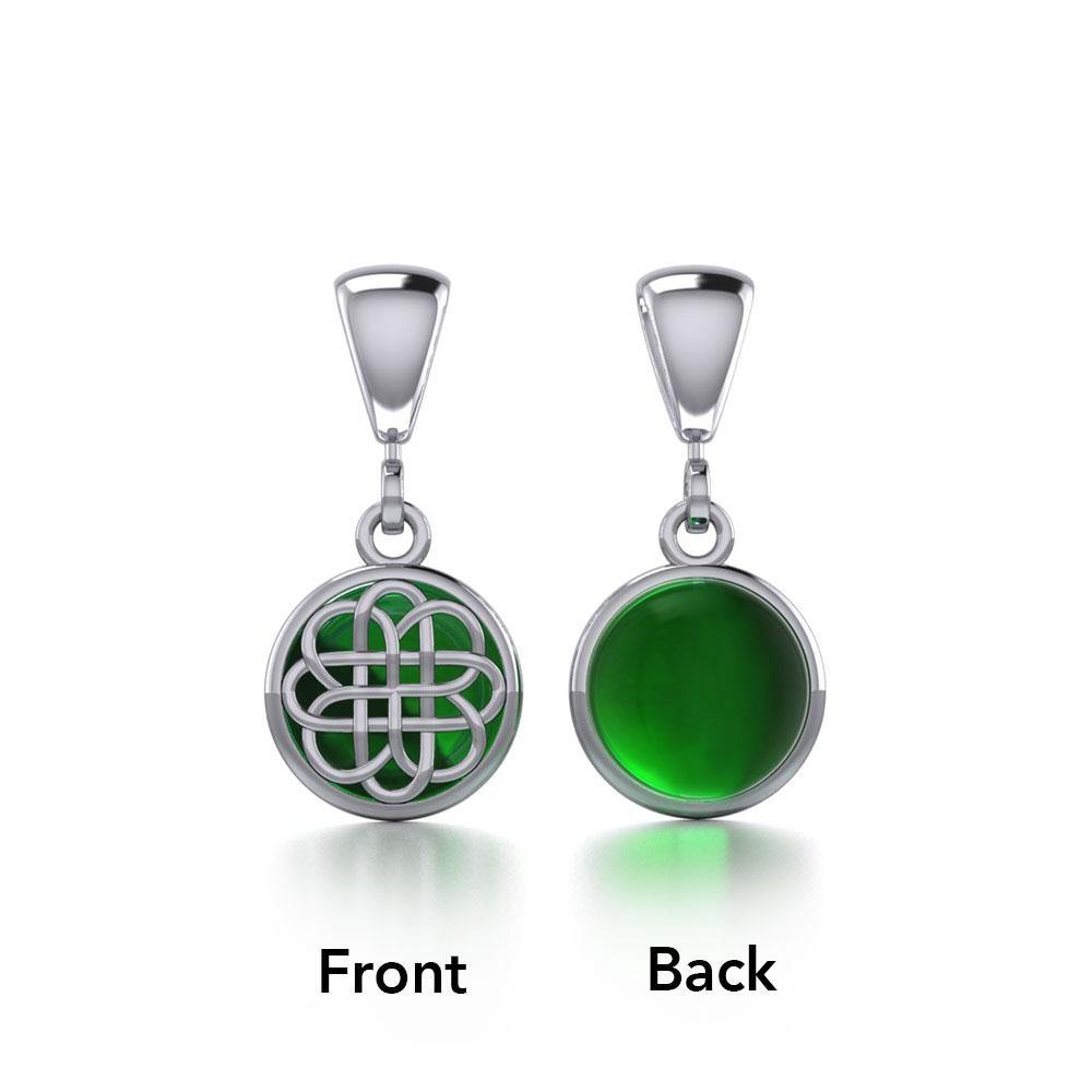 Reversible Celtic Knotwork Sterling Silver Pendant TPD475