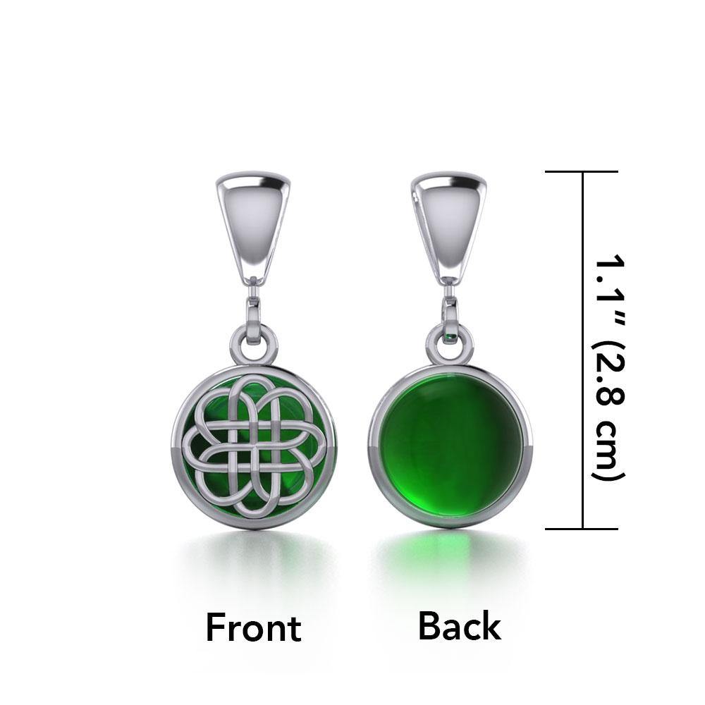 Reversible Celtic Knotwork Sterling Silver Pendant TPD475
