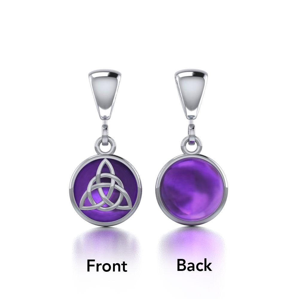 Celtic Triquetra Knot Sterling Silver Flip Pendant TPD476