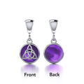 Celtic Triquetra Knot Sterling Silver Flip Pendant TPD476