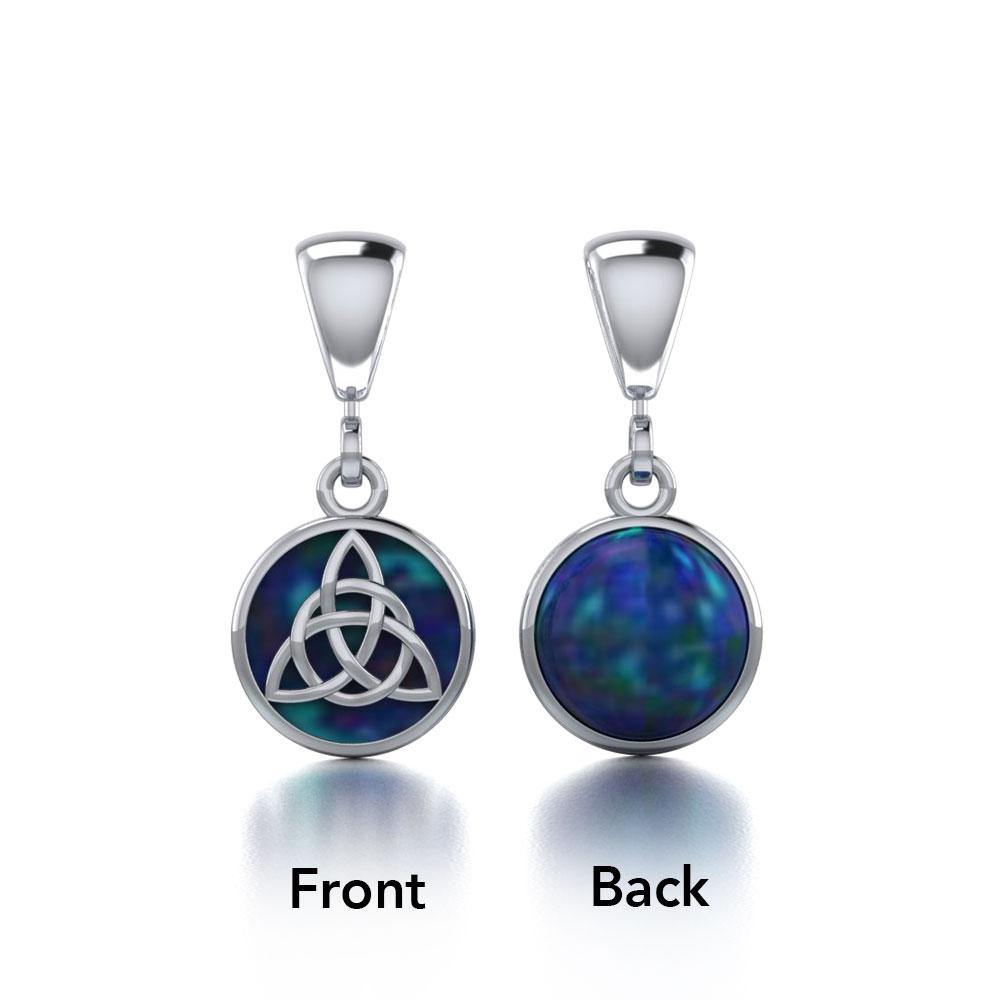 Celtic Triquetra Knot Sterling Silver Flip Pendant TPD476