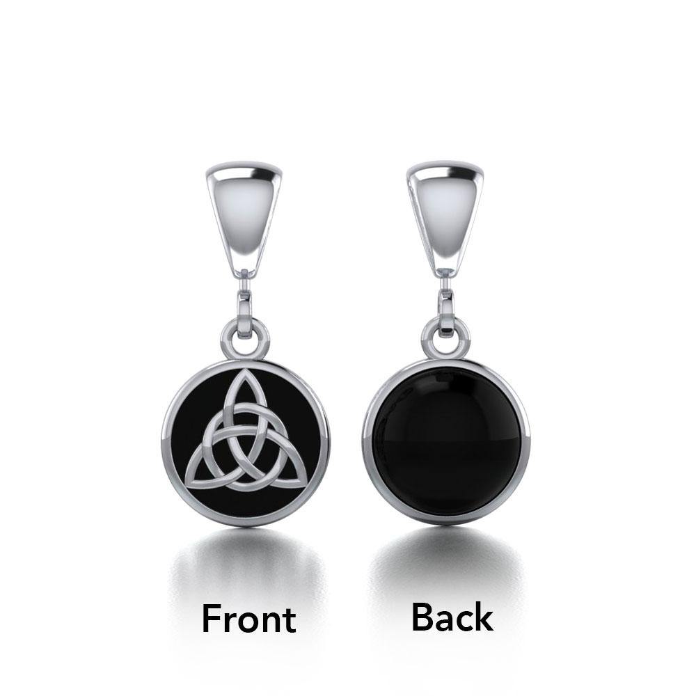 Celtic Triquetra Knot Sterling Silver Flip Pendant TPD476