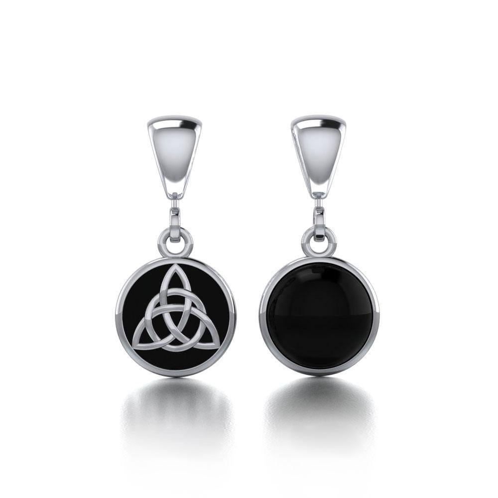 Celtic Triquetra Knot Sterling Silver Flip Pendant TPD476