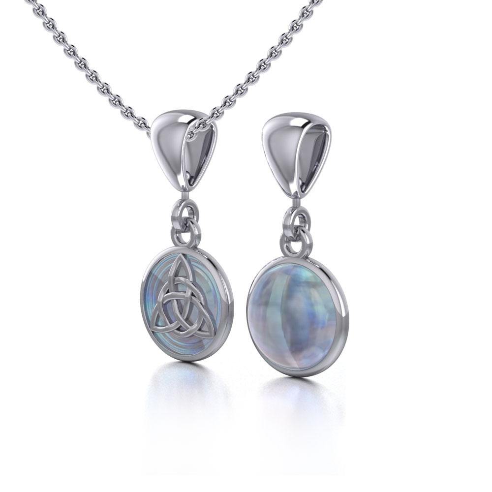 Celtic Triquetra Knot Sterling Silver Flip Pendant TPD476