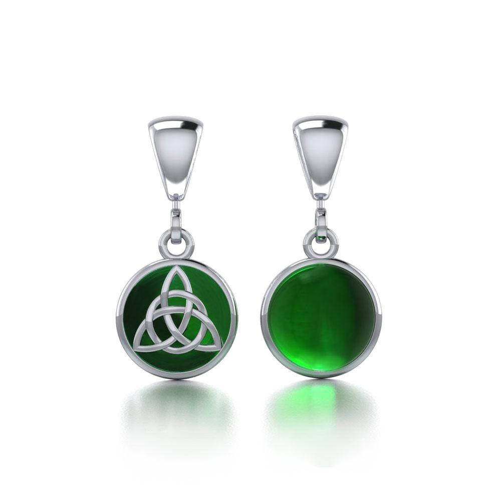 Celtic Triquetra Knot Sterling Silver Flip Pendant TPD476
