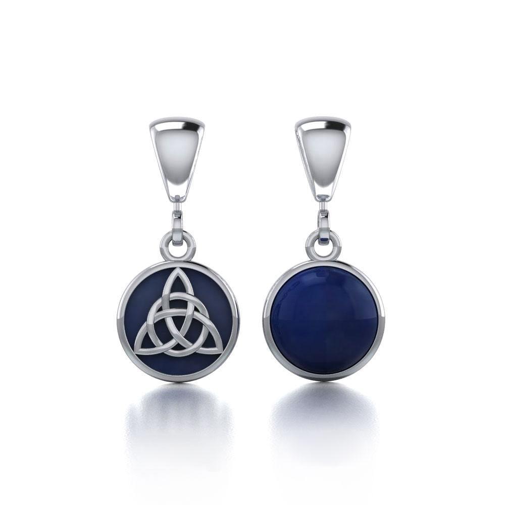 Celtic Triquetra Knot Sterling Silver Flip Pendant TPD476