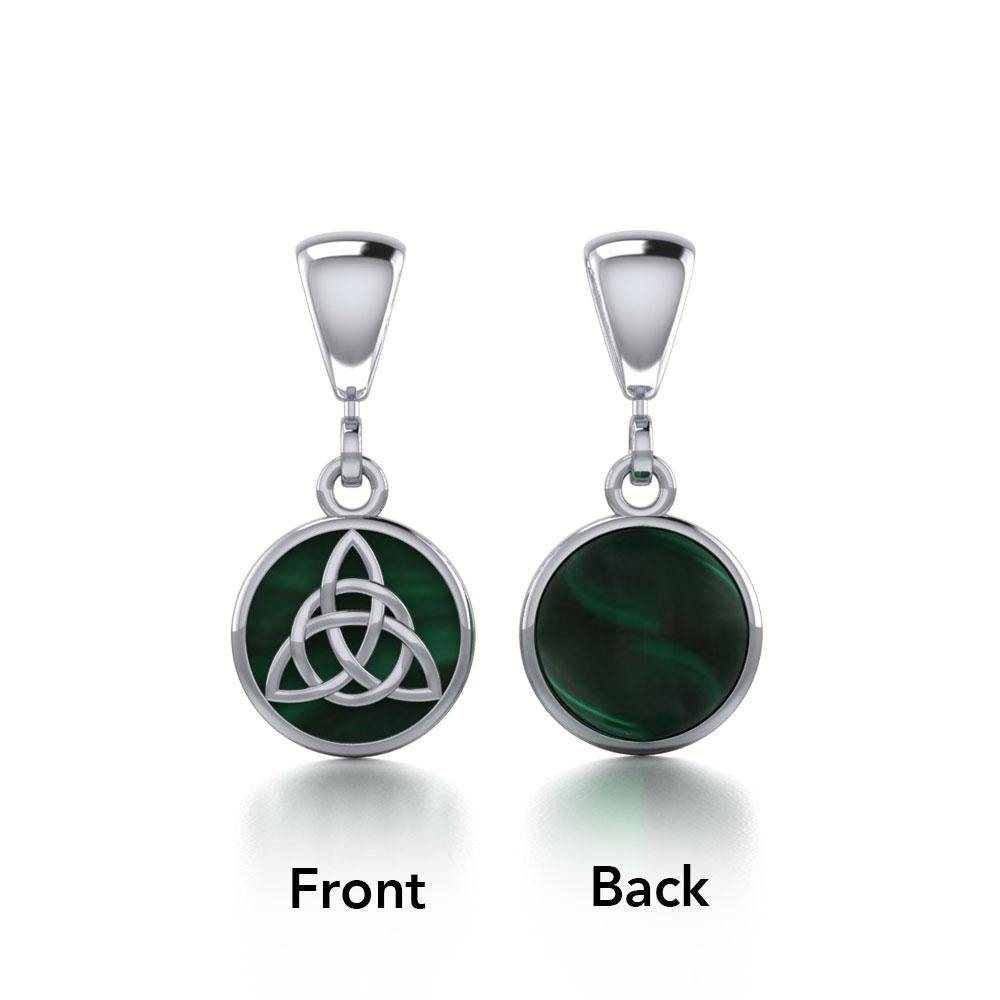Celtic Triquetra Knot Sterling Silver Flip Pendant TPD476