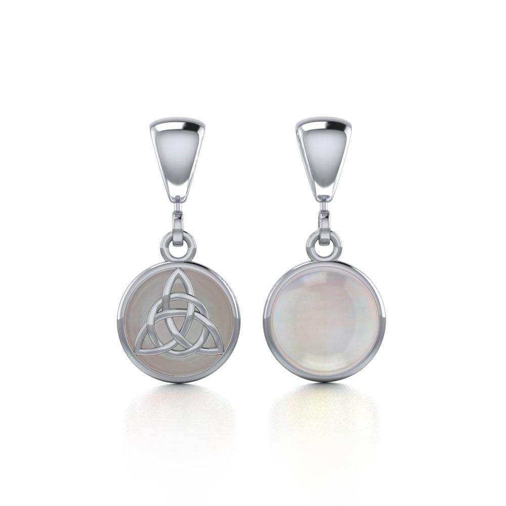 Celtic Triquetra Knot Sterling Silver Flip Pendant TPD476