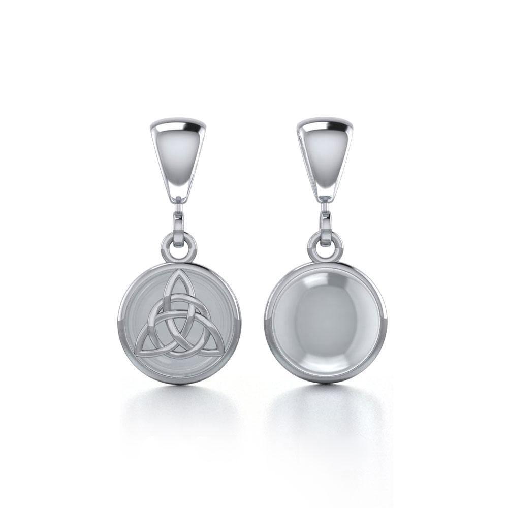 Celtic Triquetra Knot Sterling Silver Flip Pendant TPD476