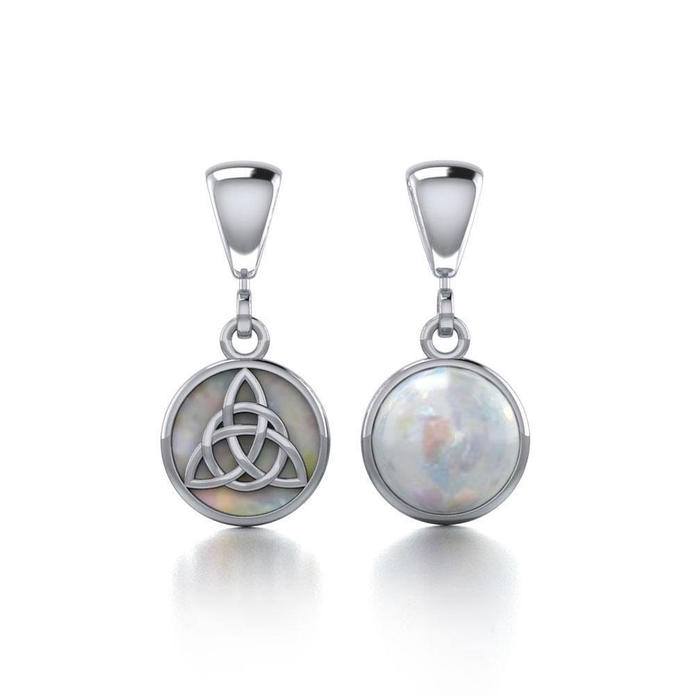 Celtic Triquetra Knot Sterling Silver Flip Pendant TPD476