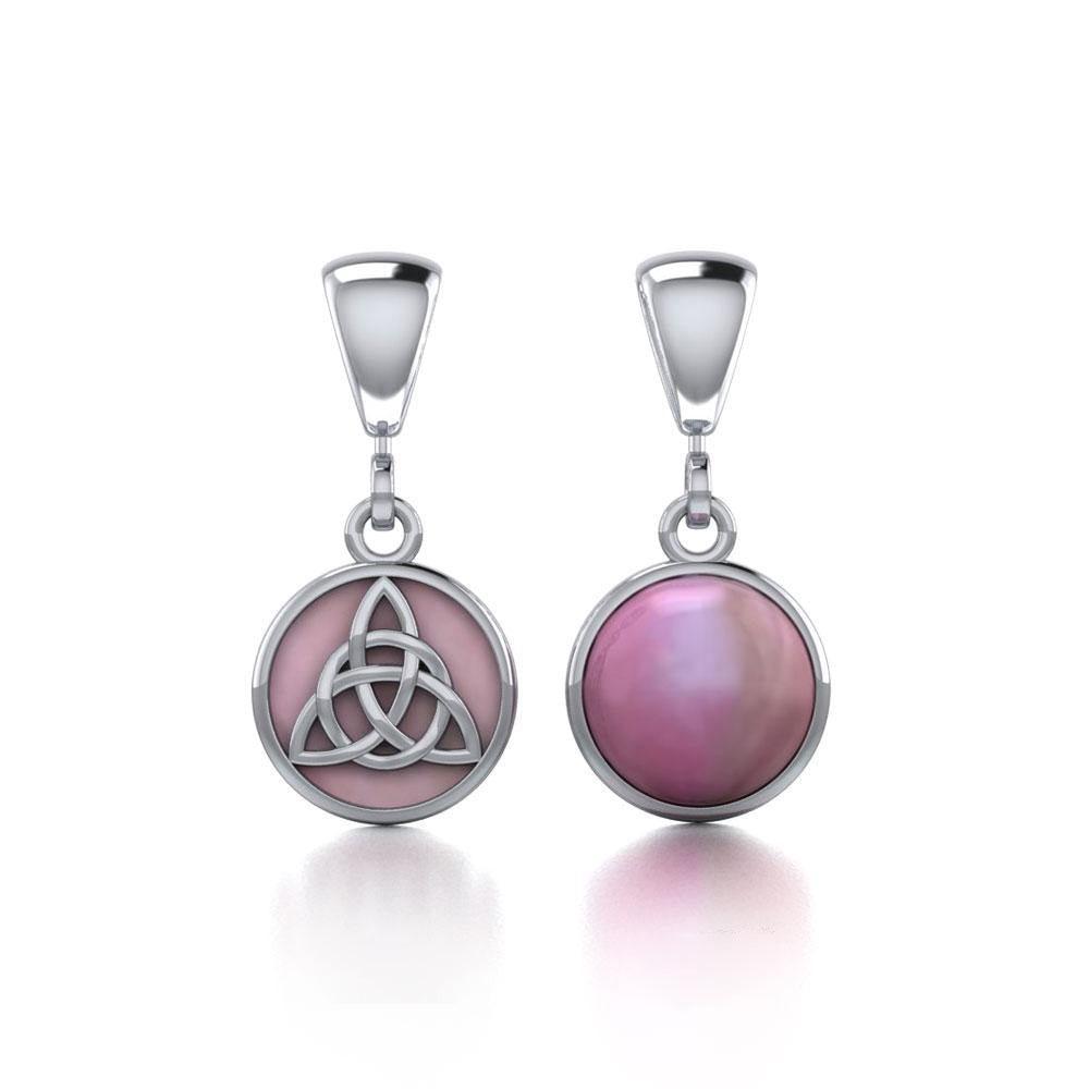 Celtic Triquetra Knot Sterling Silver Flip Pendant TPD476