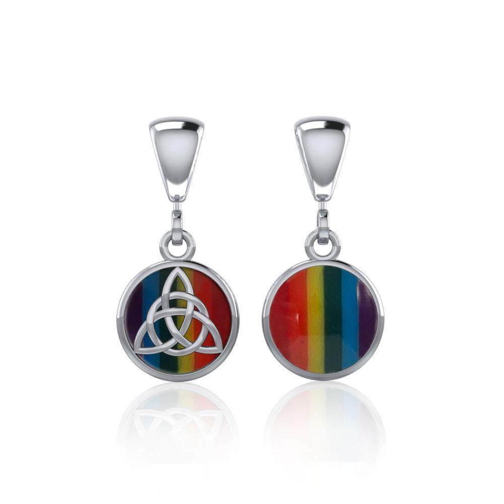 Celtic Triquetra Knot Sterling Silver Flip Pendant TPD476