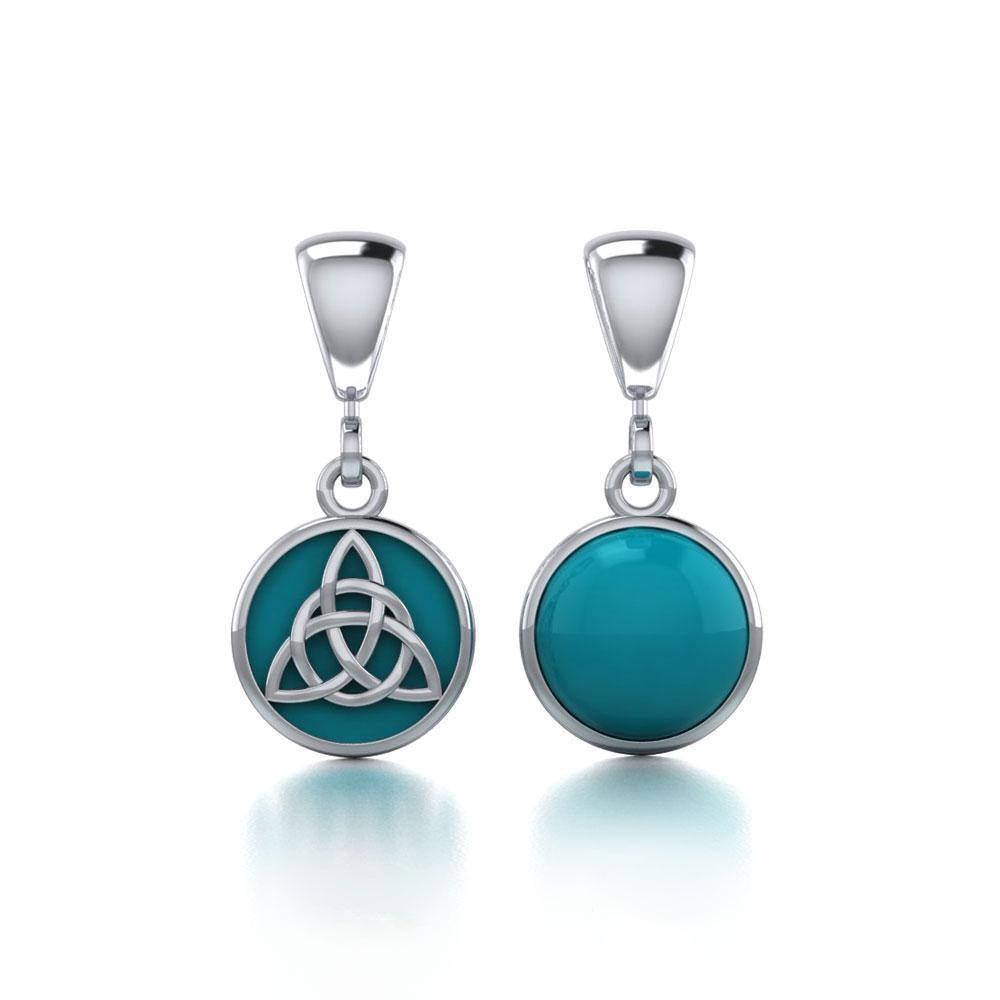 Celtic Triquetra Knot Sterling Silver Flip Pendant TPD476