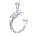 Celtic Accent Dolphin Sterling Silver Pendant TPD4839