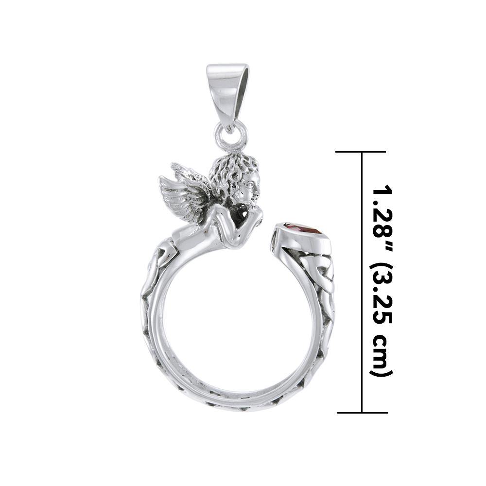 Sterling Silver Celtic Cupid Pendant TPD4850