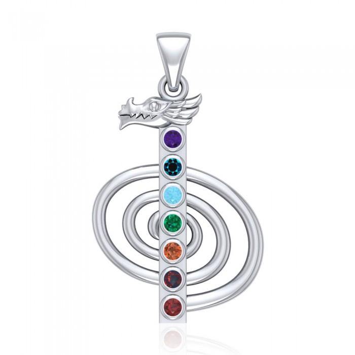 Cho Ku Rei Dragon Head Sterling Silver Pendant Chakra TPD4963 Reiki Healing Jewelry