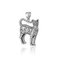 Celtic Cat Sterling Silver Pendant TPD5019